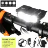 Luces8000 lúmenes T6 LED - lámpara de luz delantera de bicicleta - antorcha de 4 modos - paquete de batería y cargador