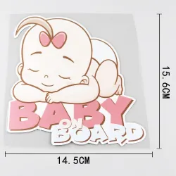 Baby On Board - śpiące dziecko - naklejka na samochódNaklejki