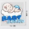 Baby On Board - śpiące dziecko - naklejka na samochódNaklejki