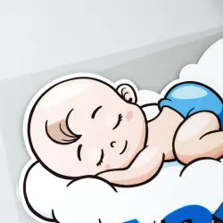 Baby On Board - śpiące dziecko - naklejka na samochódNaklejki
