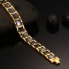 Energy bracelet - magnetic - black ceramic - gold - silver