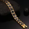 Energiearmband - magnetisch - schwarze Keramik - Gold - Silber