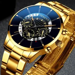Relojesmens watch quartz classic black wristwatch steel belt luxury calendar business watch herren uhren gifts