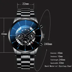 Fashionable quartz watch - stainless steel