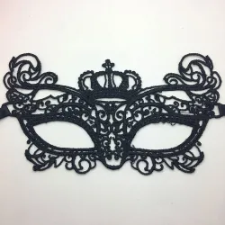 Sexy Spitzenaugenmaske - für Halloween / Maskeraden - schwarz