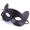 Glitzerkätzchen - Augenmaske - für Halloween / Maskeraden