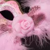 Venezianische Augenmaske - mit Federn / Glitzer - für Halloween / Maskeraden