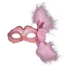 Maska wenecka na oczy - z piórkami / brokatem - na Halloween / maskaradyMaski