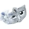Sexy venezianische Augenmaske - mit Rauten / Federn / Blumen - für Halloween / Maskeraden