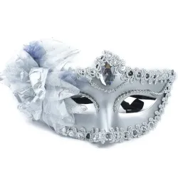 Sexy venezianische Augenmaske - mit Rauten / Federn / Blumen - für Halloween / Maskeraden