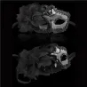 Sexy Venetian eye mask - with diamonds / feathers / flowers - for Halloween / masquerades