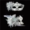Sexy venezianische Augenmaske - mit Rauten / Federn / Blumen - für Halloween / Maskeraden