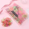Elastische Haarbänder - buntes Nylon - 50 Stück