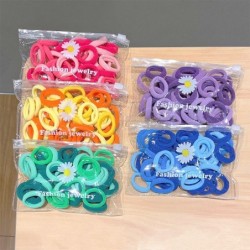 Kolorowe nylonowe gumki do włosów - 50 sztukSpinki Do Włosów