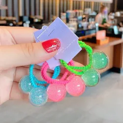 Haargummis - mit Sternenball - 2 Stück
