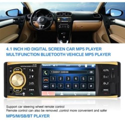 4.1 Pouces - 1 Din - autoradio - télécommande - HD - Bluetooth - 12V - USB - AUX - FM