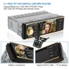 4,1 cala - 1 Din - radio samochodowe - pilot - HD - Bluetooth - 12V - USB - AUX - FMDin 1