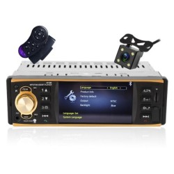 4,1 tum - 1 Din - bilradio - fjärrkontroll - HD - Bluetooth - 12V - USB - AUX - FM