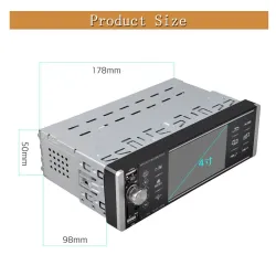 4 Inch - 1 Din - autoradio - Bluetooth - 1080P - HD - SD - FM - Android MP5 - 2 USB - MirrorlinkRadio