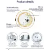 Oświetlenie sufitowe LED - wpuszczana okrągła lampa - 5W / 9W / 12W / 15W / 18W - AC 220V-240V - 10 sztukŚwiatła sufitowe