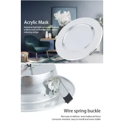Oświetlenie sufitowe LED - wpuszczana okrągła lampa - 5W / 9W / 12W / 15W / 18W - AC 220V-240V - 10 sztukŚwiatła sufitowe