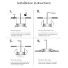 Oświetlenie sufitowe LED - wpuszczana okrągła lampa - 5W / 9W / 12W / 15W / 18W - AC 220V-240V - 10 sztukŚwiatła sufitowe