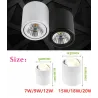 Lampa sufitowa LED - obrotowa - ściemnialna - COB - chip CREE - 9W / 12W / 15W / 18W / 20W / 24WŚwiatła sufitowe