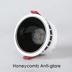 Lampa sufitowa LED - wpuszczana - ściemnialna - antyodblaskowa - konstrukcja plastra miodu - 7W / 12W / 18W / 20WOświetlenie ...