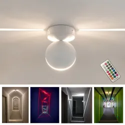 Plafond / wandlamp - RGB - LED - dimbaar - draaibaarPlafondverlichting