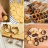 Geometrisch gevormde koekjes uitsteker - vierkant / hart / driehoek - roestvrij staalBakvormen