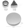 Geometrisch gevormde koekjes uitsteker - vierkant / hart / driehoek - roestvrij staalBakvormen