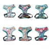 Dog harness - leash with buckle - colorful printing