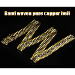 Luxe gouden riem - gesp met slang - koper / roestvrij staalRiemen