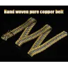 Luxurious gold belt - buckle with snake - copper / stainless steel