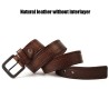 Classic men's belt - metal buckle - genuine leather - with screwsBelts