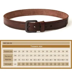 Klassischer Herrengürtel - Metallschnalle - echtes Leder - mit Schrauben
