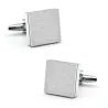 Elegant square cufflinks - wire drawing design
