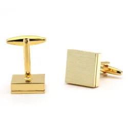 Elegant square cufflinks - wire drawing design