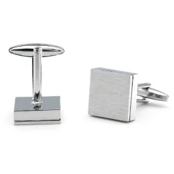 Elegant square cufflinks - wire drawing design