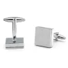 Elegant square cufflinks - wire drawing design
