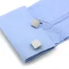 Boutons de manchette carrés élégants - conception de tréfilage