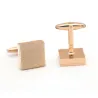 Elegant square cufflinks - wire drawing design