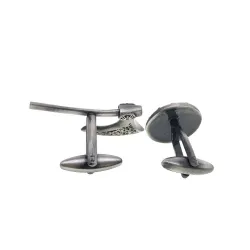 Vintage cufflinks - viking axe / shield