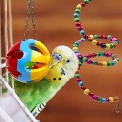 AvesToys for birds / parrots - cage - swing - hanging bridge - wooden beads - 10 pieces