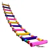Bunte Holzzugbrücke - Spielzeug für Vögel / Papageien