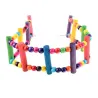 Bunte Holzzugbrücke - Spielzeug für Vögel / Papageien
