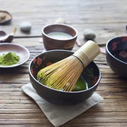 Japanese matcha tea set - bamboo whisk - scoop - tea spoon - 3 pieces