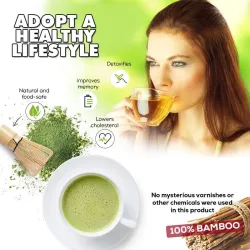 Japoński zestaw do herbaty matcha - bambusowa trzepaczka - miarka - łyżeczka do herbaty - 3 sztukiSztućców