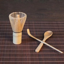 CubiertosJapanese matcha tea set - bamboo whisk - scoop - tea spoon - 3 pieces
