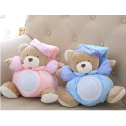 Pluche teddybeer - met geluid / licht - 25cmKnuffels